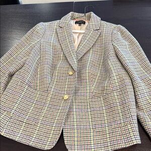 Talbots Multicolor Checkered Blazer